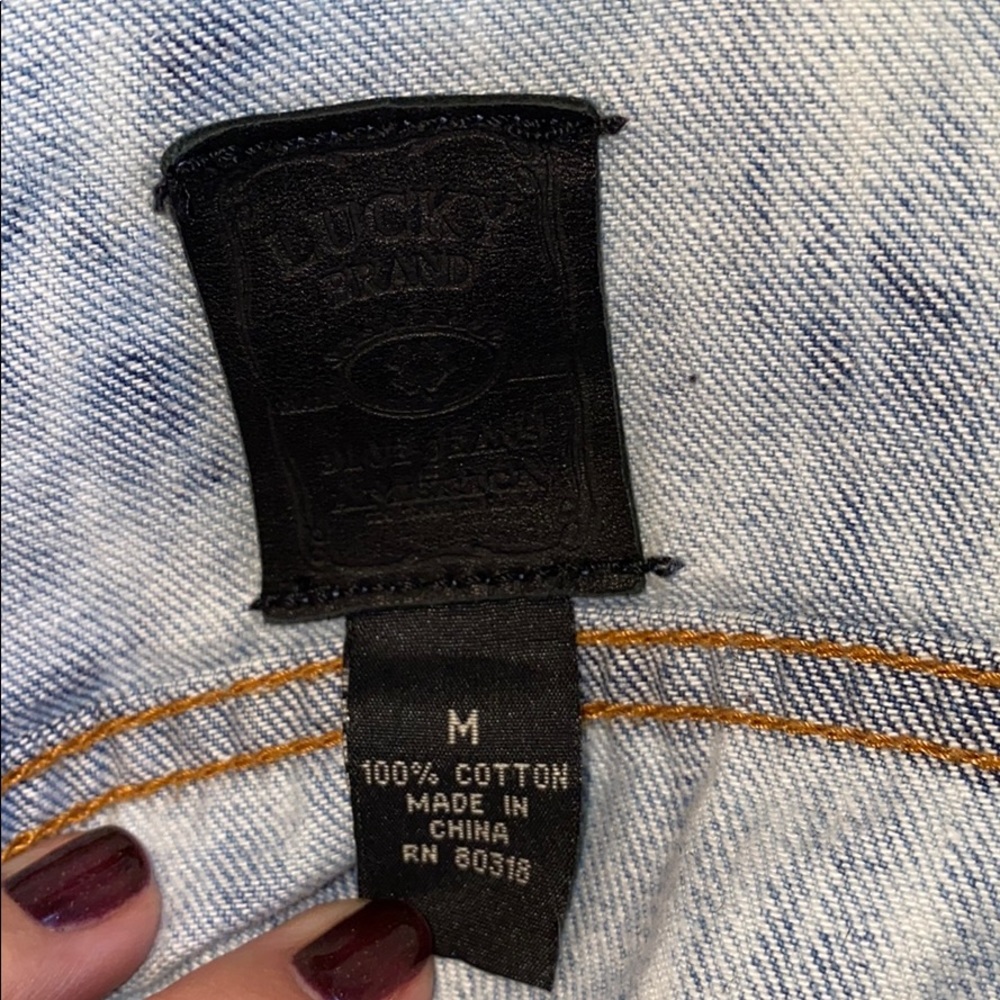 Lucky Brand Jean Jacket bleach-dyed jean jacket - Picture 7 of 9